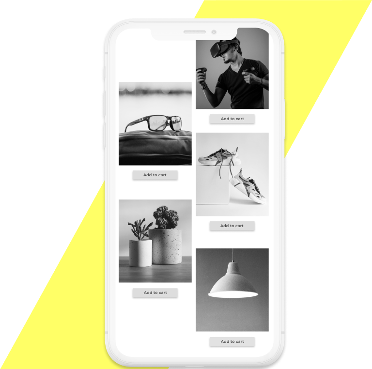 Shopify-Integration-Phone-Screen-yellow-stripe-in-bg